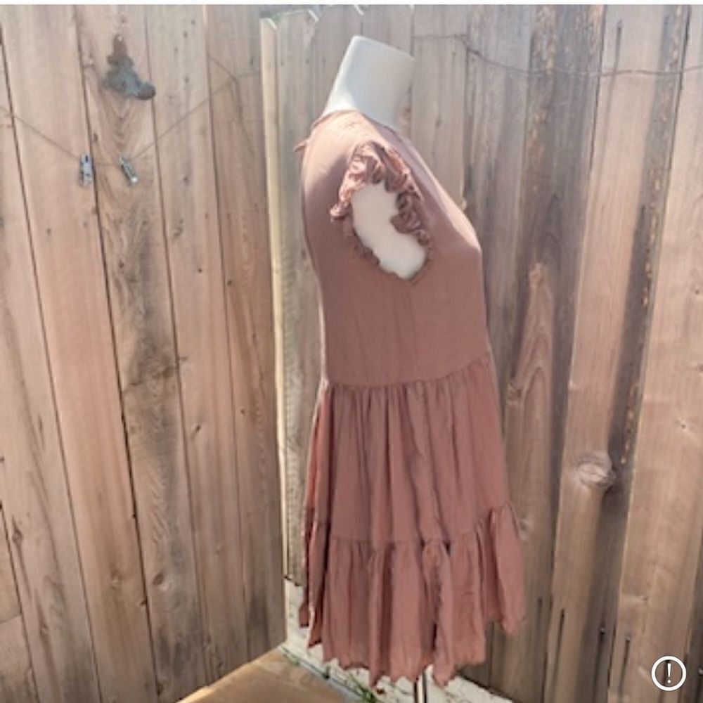 Wilfred Sidonie Dress in Mocha Sorbet Tiered Babydoll/ Mini Dress sz XS - Picture 9 of 11